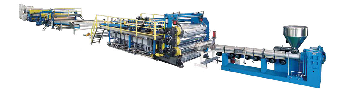 PP, PE, ABS, PVC,PVDF Thick Plate Extrusion Line7