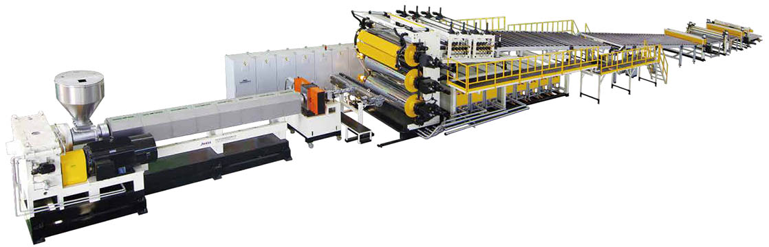 PP, PE, ABS, PVC,PVDF Thick Plate Extrusion Line8