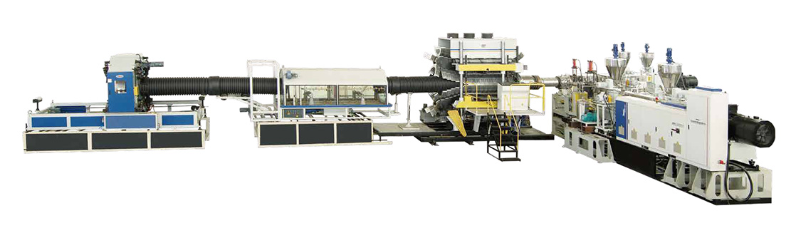 Parallel Twin-screw Extruder HDPE PP DWC Pipe extrusion machine1